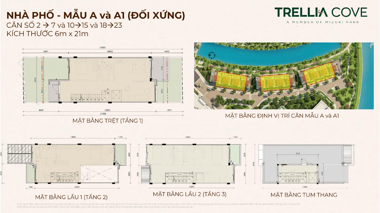 Mặt bằng thiết kế Trellia Cove