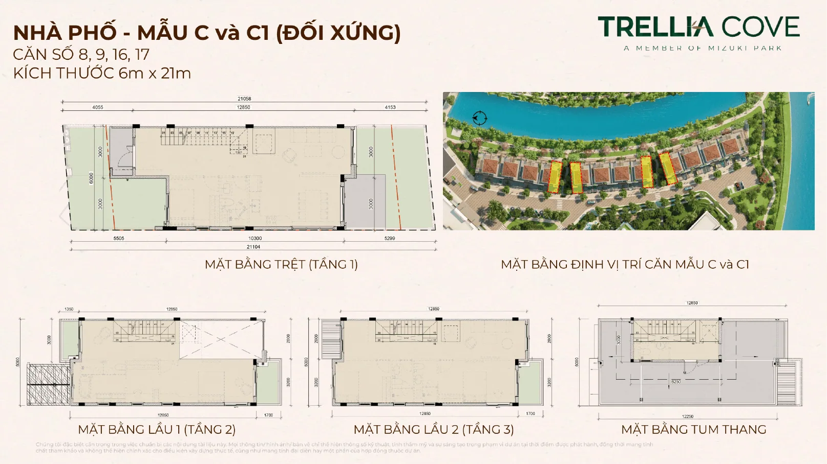 Mặt bằng thiết kế Trellia Cove